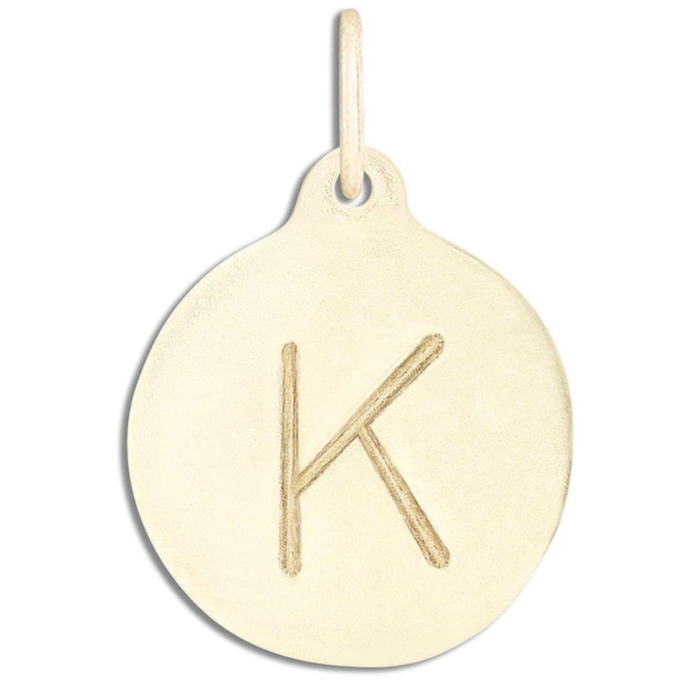 Helen Ficalora 14 Yellow Gold "K" Alphabet Charm